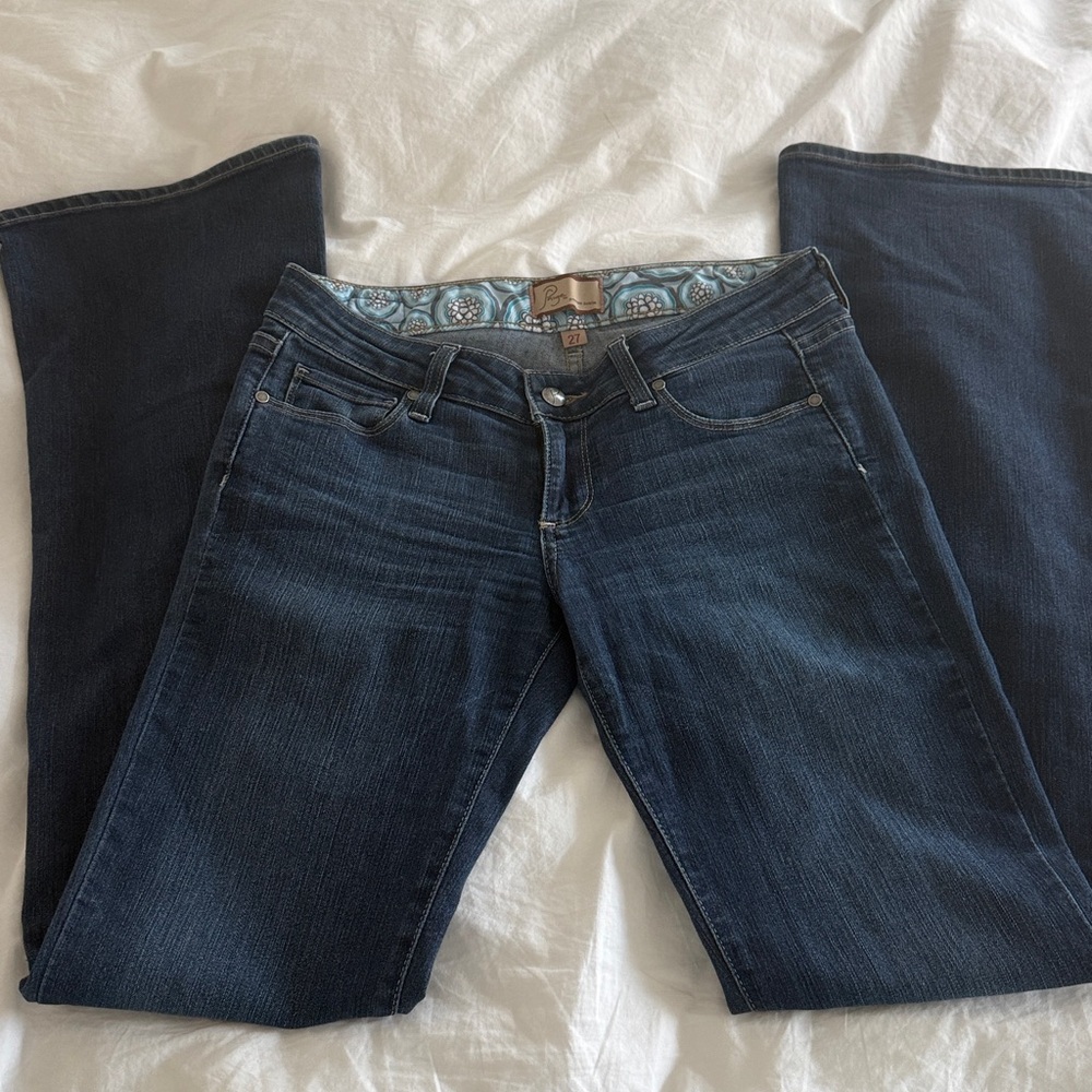 PAIGE Dark Indigo Flare Jeans